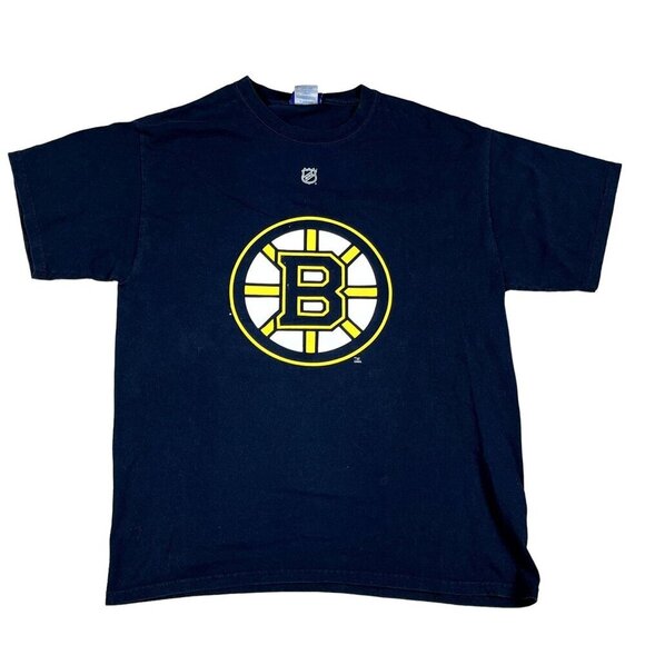 Reebok Boston Bruins Tim Thomas Black T-Shirt Size Medium - Picture 1 of 3